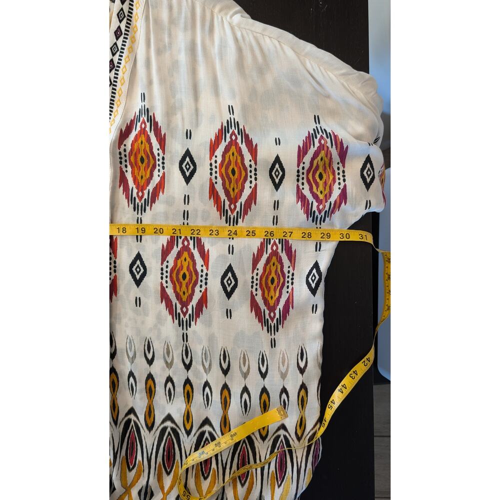 Chico's Reversible Leopard Tribal Kimono Open Front Embroidered One Size Boho - Picture 5 of 6